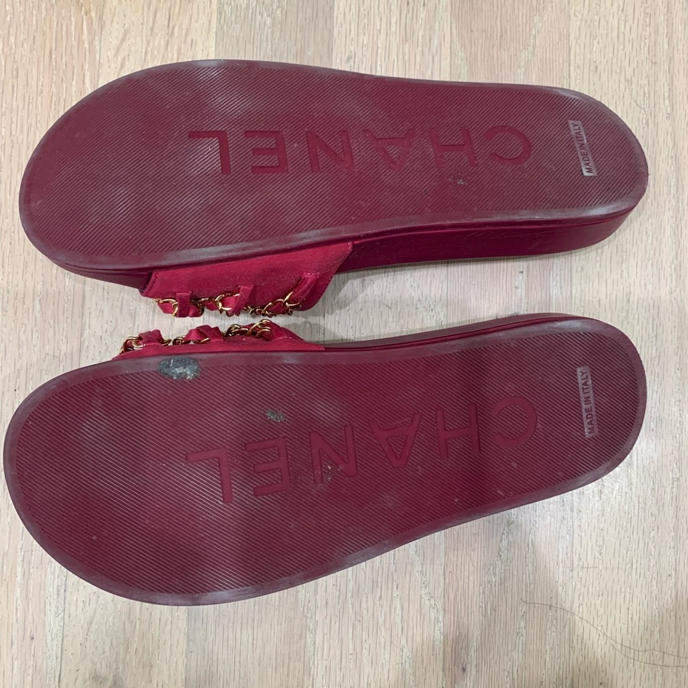 Chanel Chain Mule Slides Size 38 - image 3